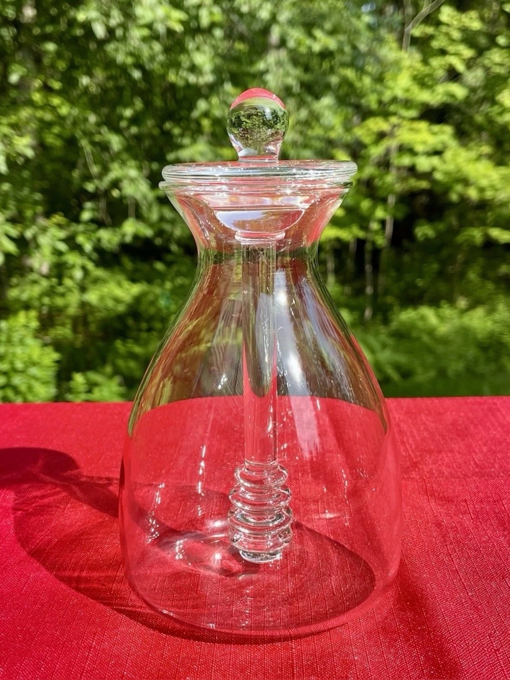 Clear Glass Honey Jar with Dipper